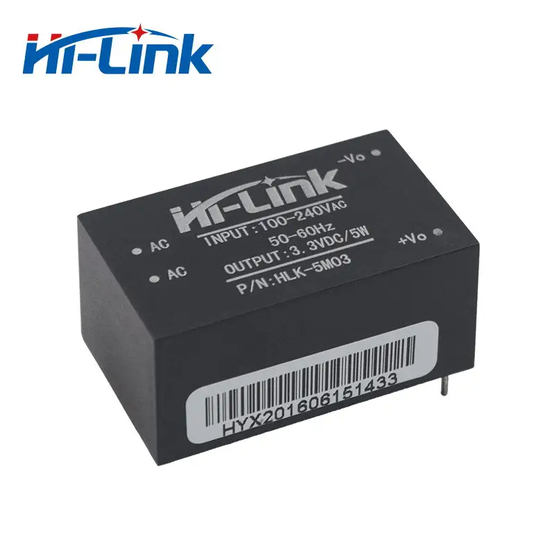 Original Hi-Link converter ac dc step down switch 220v to 3.3V 5W power supply module HLK-5M03
Original Hi-Link converter ac dc step down switch 220v to 3.3V 5W power supply module HLK-5M03