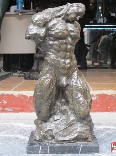 006359 21" Western Art Bronze & Marble muscular buffed naked man nude statue
006359 21" Western Art Bronze & Marble muscular buffed naked man nude statue