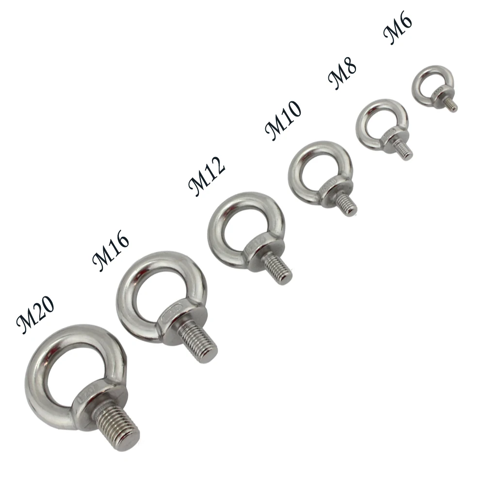 Stainless Marine Heavy Duty Lifting Eye Bolt DIN580 Eye Bolt Ring Screw Loop Hole for Cable Rope 5pcs M6 M8 M10 M12 M16 M20
Stainless Marine Heavy Duty Lifting Eye Bolt DIN580 Eye Bolt Ring Screw Loop Hole for Cable Rope 5pcs M6 M8 M10 M12 M16 M20