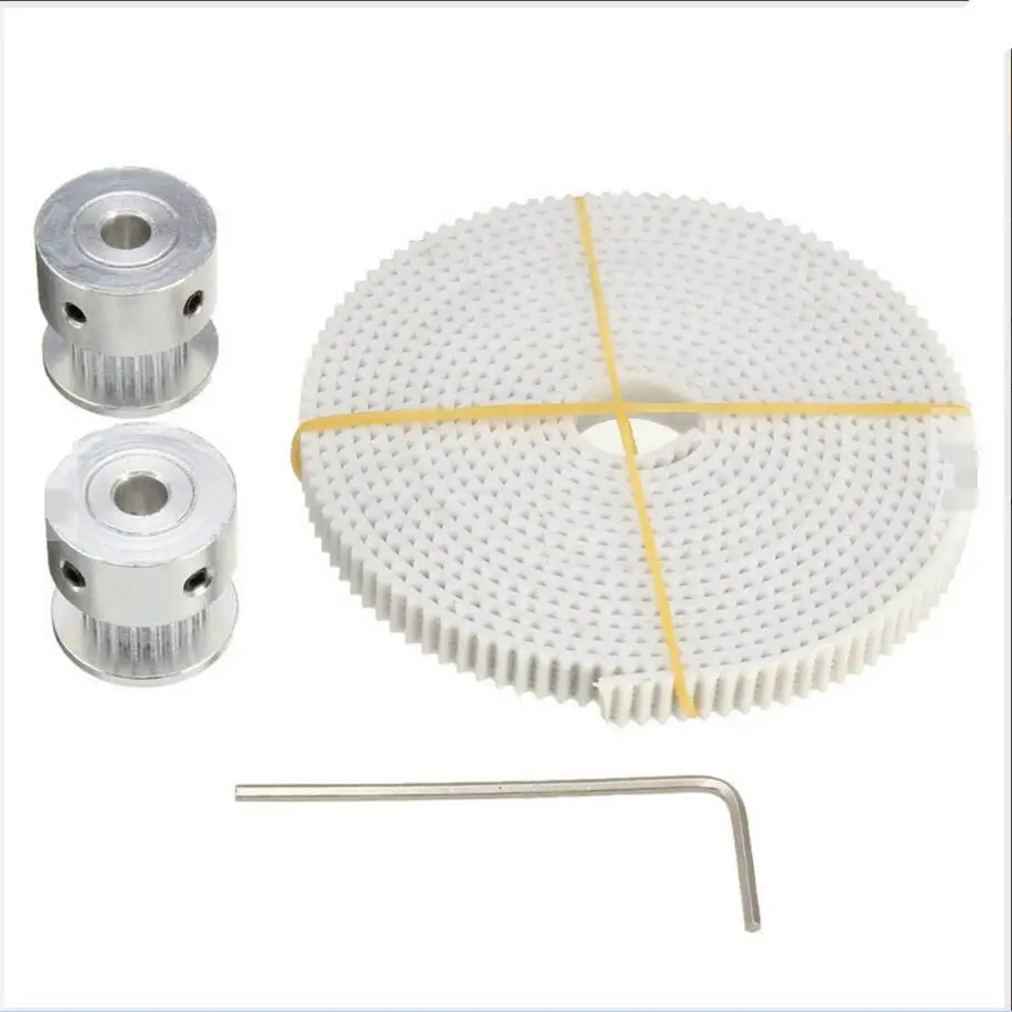 DuoWeiSi 3D Printer Parts 2m 2GT 6mm Rubber Pulley Timing Belt + 2pcs 2GT Gear Pulley for 3D Printer
DuoWeiSi 3D Printer Parts 2m 2GT 6mm Rubber Pulley Timing Belt + 2pcs 2GT Gear Pulley for 3D Printer