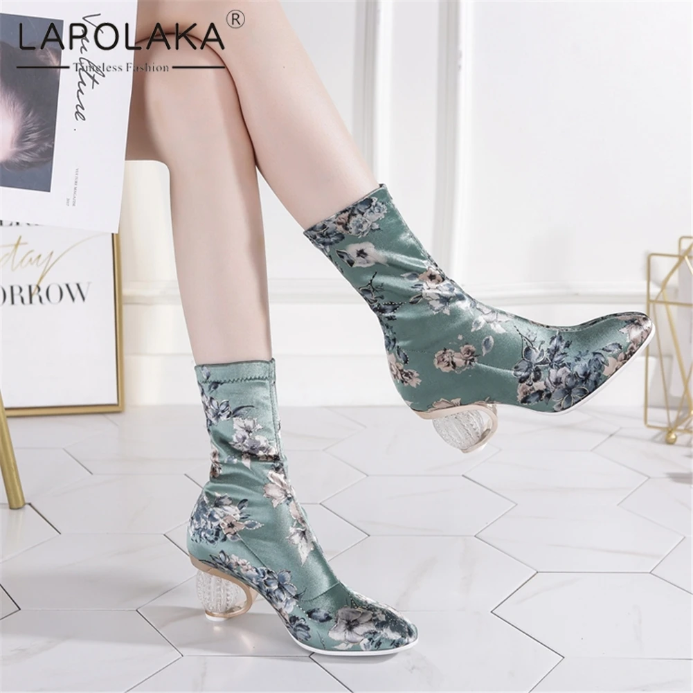 Lapolaka New Fashion Hot Embroidered Mid Calf Boots Woman Shoes Strange Style Top Quality Sexy INS Boots Woman Shoes Women
Lapolaka New Fashion Hot Embroidered Mid Calf Boots Woman Shoes Strange Style Top Quality Sexy INS Boots Woman Shoes Women