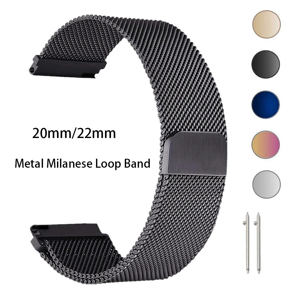 20MM /22MM wrist band belt For Samsung Gear S3 Gear S2 Metal Milanese Loop Band for Xiaomi Huami AMAZFIT Bip strap
20MM /22MM wrist band belt For Samsung Gear S3 Gear S2 Metal Milanese Loop Band for Xiaomi Huami AMAZFIT Bip strap