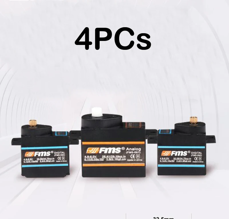 4PCs FMS 9g 17g 25g Servo Plastic Analog/Metal Digital/Slow Positive Reserve Micro Servo Steering Engine For RC Airpanle DIY
4PCs FMS 9g 17g 25g Servo Plastic Analog/Metal Digital/Slow Positive Reserve Micro Servo Steering Engine For RC Airpanle DIY