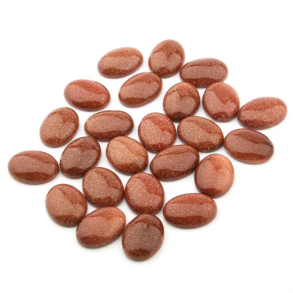 10PCS Natural Stone Cabochon Gold Sand Stone Oval 10X14 12X16 13X18 15X20 18X25mm Egg Shape DIY Jewelry 
10PCS Natural Stone Cabochon Gold Sand Stone Oval 10X14 12X16 13X18 15X20 18X25mm Egg Shape DIY Jewelry