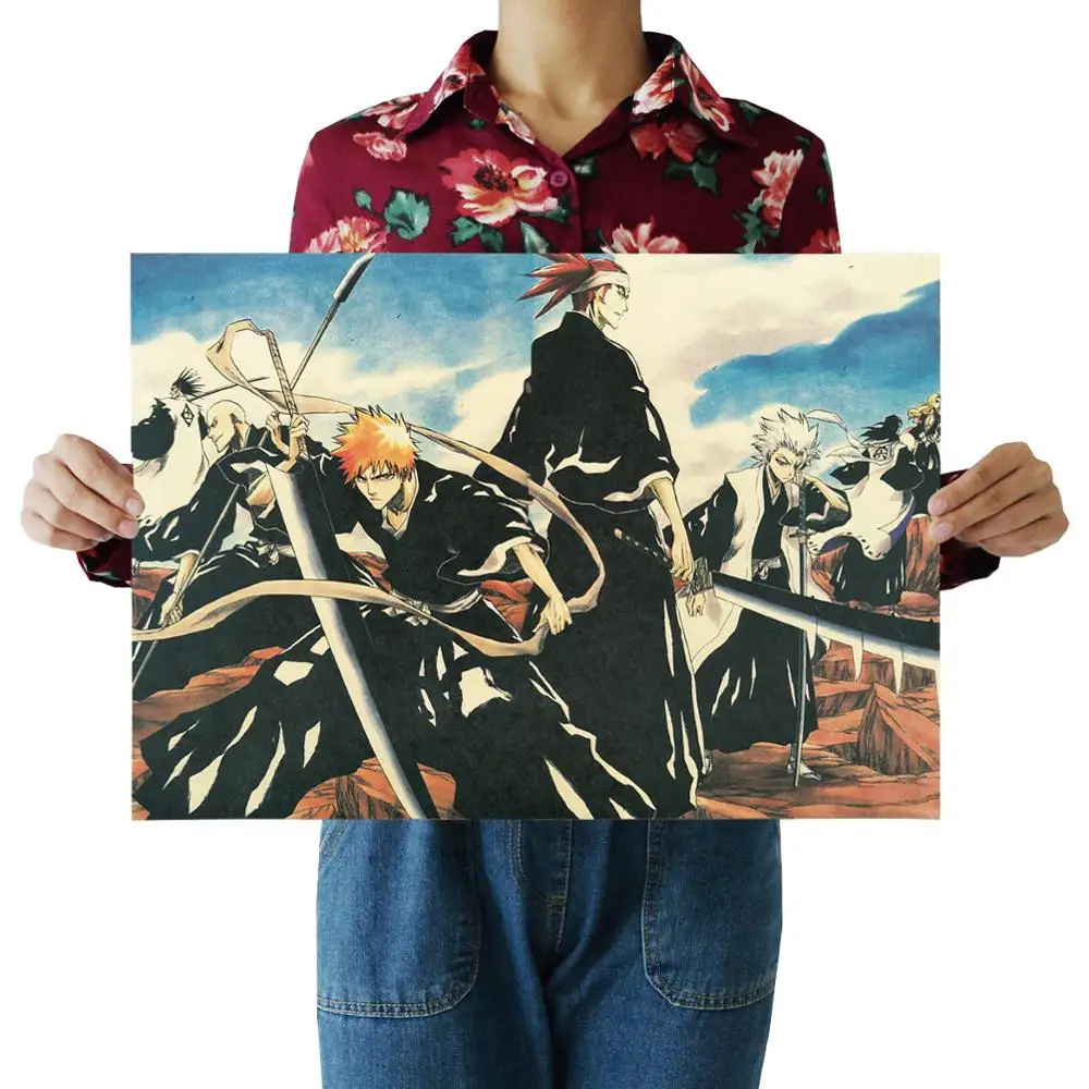 Famous Anime Movie Bleach Old Retro Kraft Paper Poster Bar Cafe Decorative Painting Room Wall Stickers
Famous Anime Movie Bleach Old Retro Kraft Paper Poster Bar Cafe Decorative Painting Room Wall Stickers