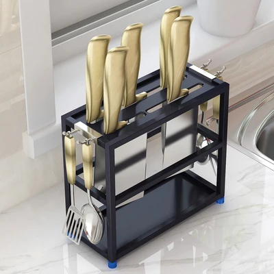 

Stainless steel Kitchen shelving knife storage Accessories knife holder kitchen supplies holder (without Knives)