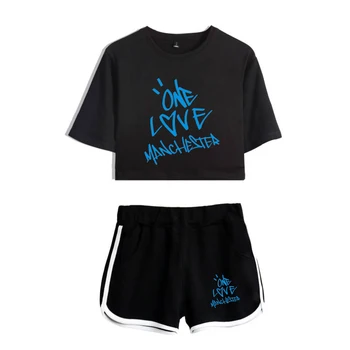 Ariana Grande personality signature letter printing T-shirt + shorts suit cotton T-shirt short-sleeved women suit casual sports
Ariana Grande personality signature letter printing T-shirt + shorts suit cotton T-shirt short-sleeved women suit casual sports