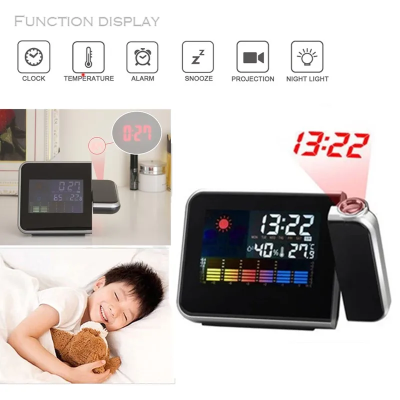 Newest !! High Quality 180 Degree Rotatable Digital LED Alarm Time Dual Laser Wall Projector Projection Temperature Humidity
Newest !! High Quality 180 Degree Rotatable Digital LED Alarm Time Dual Laser Wall Projector Projection Temperature Humidity