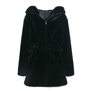 Women Faux Fur Coat Casual Slim Winter Long Faux Mink Jacket With Hood Black Solid Coats Thick Warm Outwear 1.2
Women Faux Fur Coat Casual Slim Winter Long Faux Mink Jacket With Hood Black Solid Coats Thick Warm Outwear 1.2