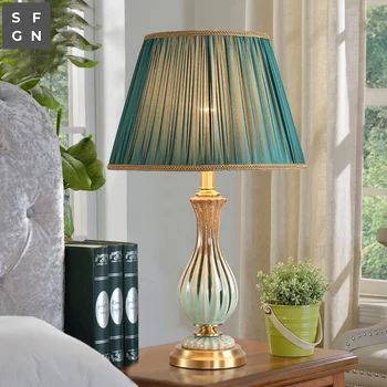 American style table lamp luxury Copper High-end ceramic table lamps for living room Bedroom bedside lamp decorated led lamps
American style table lamp luxury Copper High-end ceramic table lamps for living room Bedroom bedside lamp decorated led lamps