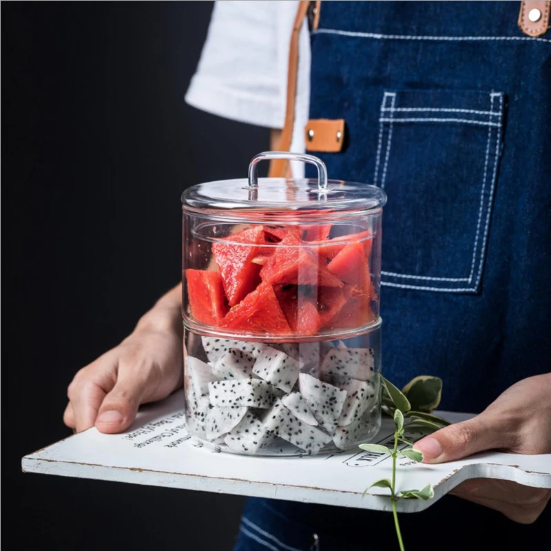 Two Layers Glass Storage Jar with Cover Scandinavia Minimalist Storage Bottle Nut Seasoning Fruit Container Organizer Home
Two Layers Glass Storage Jar with Cover Scandinavia Minimalist Storage Bottle Nut Seasoning Fruit Container Organizer Home