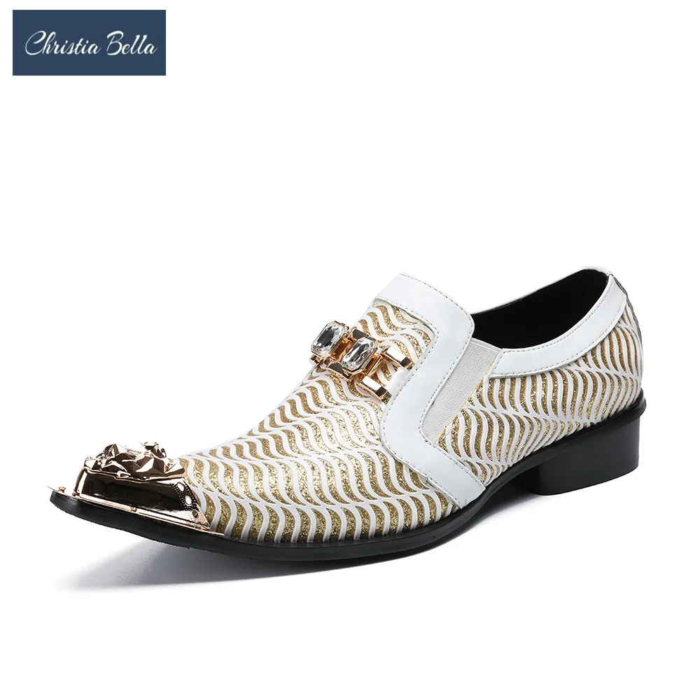 Christia Bella Glitters Mens Pointed Toe Bling Bling Casual Dress Shoes Luxury Brand Oxford Shoes Fashion White Wedding Shoes
Christia Bella Glitters Mens Pointed Toe Bling Bling Casual Dress Shoes Luxury Brand Oxford Shoes Fashion White Wedding Shoes