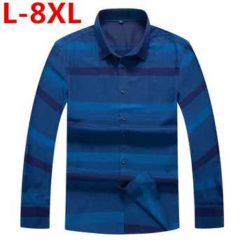 8XL 7XL plus size New Arrival Long Sleeve Men Shirts Cotton Formal Dress Shirt Male Fashion Slim Fit Striped Casual Shirt Men
8XL 7XL plus size New Arrival Long Sleeve Men Shirts Cotton Formal Dress Shirt Male Fashion Slim Fit Striped Casual Shirt Men