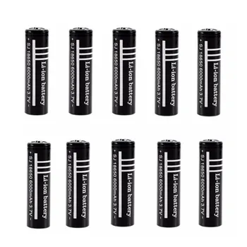 New Arrival 10pcs 3.7V 6000mAh 18650 Unprotected Rechargeable Li-ion Battery Lithium Batteries for Flashlight Torch and Headlamp
New Arrival 10pcs 3.7V 6000mAh 18650 Unprotected Rechargeable Li-ion Battery Lithium Batteries for Flashlight Torch and Headlamp