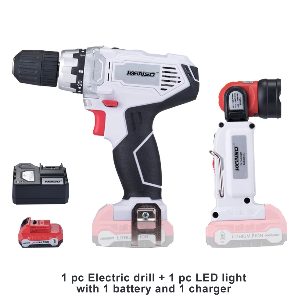 12V power tools Electric Cordless Drill Screwdriver Mini Drill Plus LED light with 1 battery and 1 charger
12V power tools Electric Cordless Drill Screwdriver Mini Drill Plus LED light with 1 battery and 1 charger