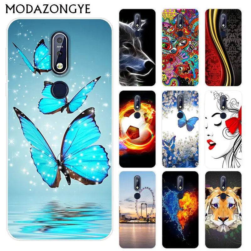 Для Nokia 7 1 чехол 2018 силиконовый для TA-1085 TA-1095 TA-1096 TA-1100 мягкий телефона с рисунком |