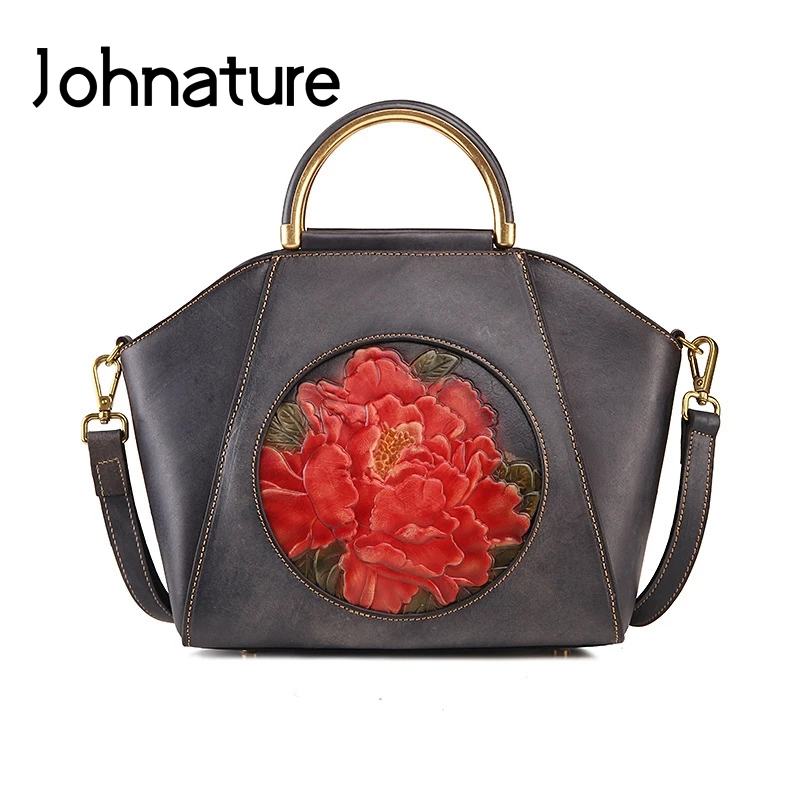 Johnature 2020 New Genuine Leather Embossing Bag Women Handbag Vintage Large Capacity Totes Cowhide Shoulder&Crossbody Bags
Johnature 2020 New Genuine Leather Embossing Bag Women Handbag Vintage Large Capacity Totes Cowhide Shoulder&Crossbody Bags