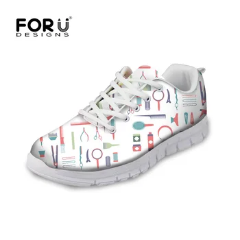 FORUDESIGNS Women Flats Ladies Shoes Hairdresser Cosmetologist 3D Printing Casual Breathable Womens White Shoes Sneakers Zapatos 
FORUDESIGNS Women Flats Ladies Shoes Hairdresser Cosmetologist 3D Printing Casual Breathable Womens White Shoes Sneakers Zapatos