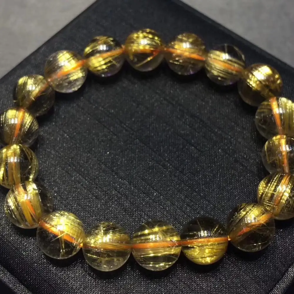 Certificate 11mm Natural Brazil Gold Rutilated Titanium Bracelet Round Beads Stone Stretch Women Men Crystal Jewelry AAAAA
Certificate 11mm Natural Brazil Gold Rutilated Titanium Bracelet Round Beads Stone Stretch Women Men Crystal Jewelry AAAAA