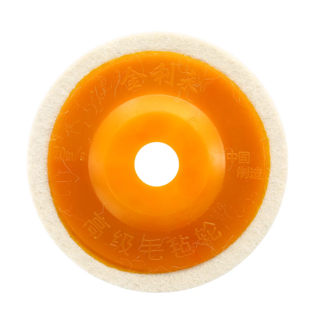 3Pcs 4\`\` Wool Buffing Pad Angle Wheel Grinder Felt Polishing Disc Pad Set for Abrasive Rotary Tool Accessories