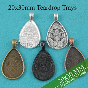 20x30mm Teardrop Pendant Tray, Necklace Pendant Settings in 5 Mix Popular Colors
20x30mm Teardrop Pendant Tray, Necklace Pendant Settings in 5 Mix Popular Colors