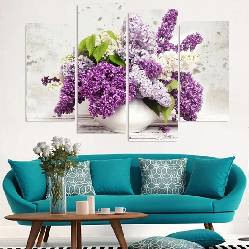Print Painting Modular Poster 4 Pieces/Pcs Lavender Flower Home Decor Vintage Art HD Canvas Wall Tableau Picture For Living Room
Print Painting Modular Poster 4 Pieces/Pcs Lavender Flower Home Decor Vintage Art HD Canvas Wall Tableau Picture For Living Room