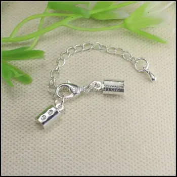 50set Silver Plated Adjustable End Caps With Lobster Clasp Inner Diameter 4.5mm Fold Over End Tip Crimp Beads jewelry findings
50set Silver Plated Adjustable End Caps With Lobster Clasp Inner Diameter 4.5mm Fold Over End Tip Crimp Beads jewelry findings