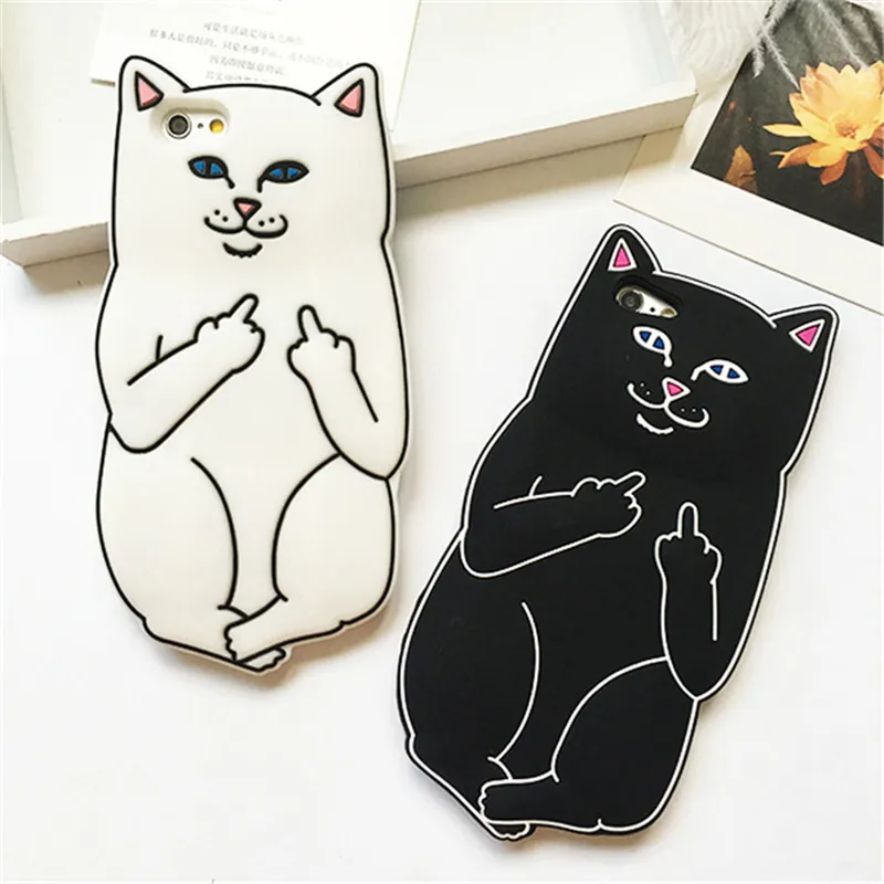 Cute 3D Silicone Cartoon Cat White Black Soft Phone Case Cover Coque Fundas For iPhone 7 7Plus 6 6S 6Plus 5 5S 8 8plus X
Cute 3D Silicone Cartoon Cat White Black Soft Phone Case Cover Coque Fundas For iPhone 7 7Plus 6 6S 6Plus 5 5S 8 8plus X