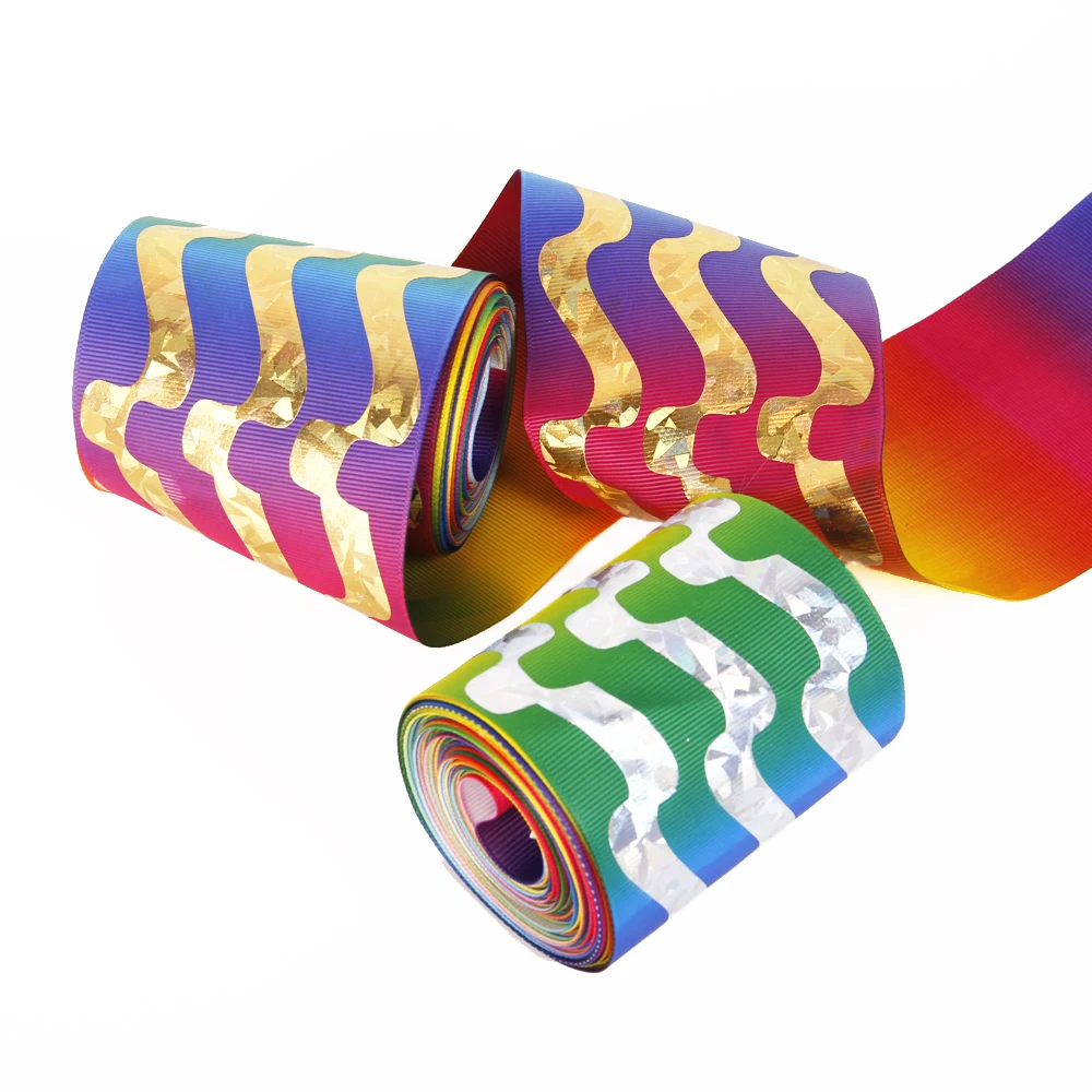 David accessories 3" 75mm Rainbow Laser Holographic Polyester Grosgrain ribbon 5yards,DIY handmade materials,5Yc2282
David accessories 3" 75mm Rainbow Laser Holographic Polyester Grosgrain ribbon 5yards,DIY handmade materials,5Yc2282