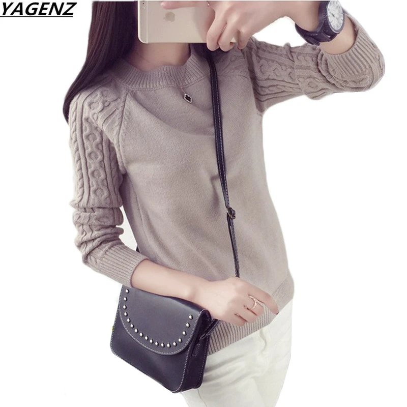 Pullover Sweater Woman Bottom Shirt Long Sleeves Knitt Tops 2017 Autumn Winter New Solid Color Round Neck Casual Women Sweater
Pullover Sweater Woman Bottom Shirt Long Sleeves Knitt Tops 2017 Autumn Winter New Solid Color Round Neck Casual Women Sweater
