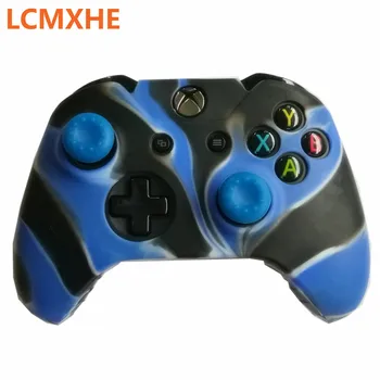 Camouflage Silicone Protective Skin Case & thumb Stick Grip caps for XBox One Controller joystick Protector blue black Cover
Camouflage Silicone Protective Skin Case & thumb Stick Grip caps for XBox One Controller joystick Protector blue black Cover