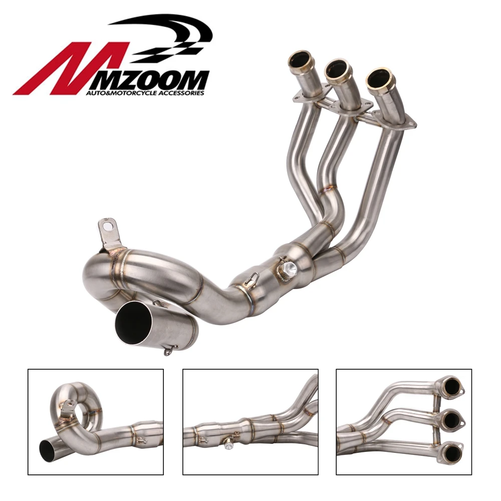 Motorcycle Modified Muffler Central Exhaust Header Pipe Tube Manifold For Yamaha mt-09 fz-09 mt09 fz09 2014 2015 2016 | Автомобили и