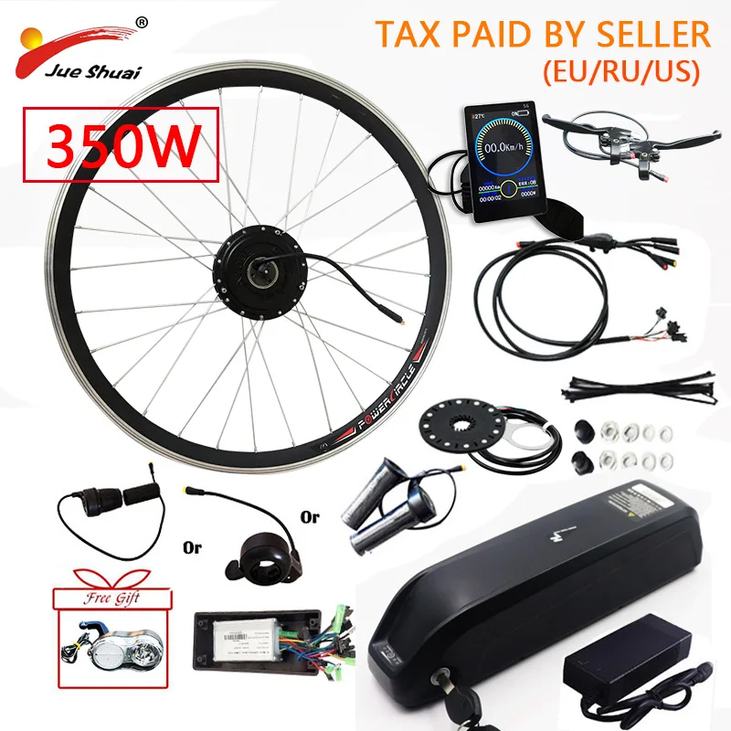 Excellent 350W Electric Bike kit with Bottle Battery 36V 13AH 48V 10.4AH Brushless Gear Hub Front motor Electric Bike ebike Conversion Kit 2