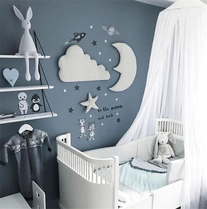 Ins Style 3D Moon Cloud Star Kids Play Tent Decoration Tent Props Children Baby Bed Room Hanging Decor Ornament Wall Stickers
Ins Style 3D Moon Cloud Star Kids Play Tent Decoration Tent Props Children Baby Bed Room Hanging Decor Ornament Wall Stickers