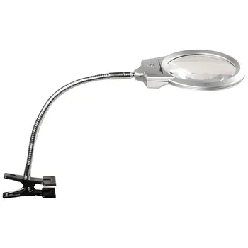 Lighted Magnifier Clip-on Table Top Desk LED Lamp Reading 2.5x 5x Large Lens Magnifying Glass with Clamp
Lighted Magnifier Clip-on Table Top Desk LED Lamp Reading 2.5x 5x Large Lens Magnifying Glass with Clamp