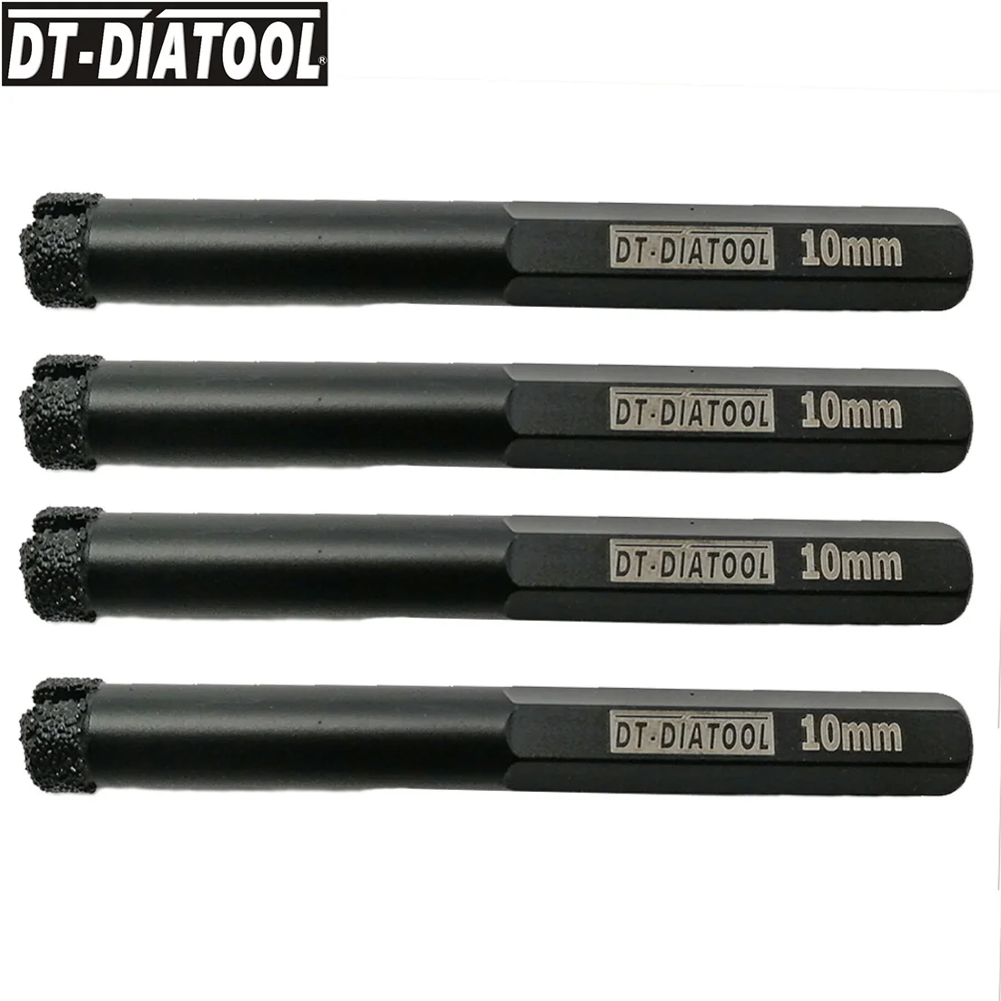 DT-DIATOOL 4pcs/pk Vacuum Brazed Wet Diamond Drilling Core Bits Hexagon Shank Hole Saw Diameter 10mm for Ceramic or Tile
DT-DIATOOL 4pcs/pk Vacuum Brazed Wet Diamond Drilling Core Bits Hexagon Shank Hole Saw Diameter 10mm for Ceramic or Tile