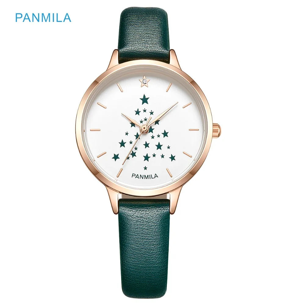 Panmila Women Star Christmas Tree Dial Watches Ladies Green Leather Quartz Waterproof Wrist Watch Clock Gift relogio feminino
Panmila Women Star Christmas Tree Dial Watches Ladies Green Leather Quartz Waterproof Wrist Watch Clock Gift relogio feminino