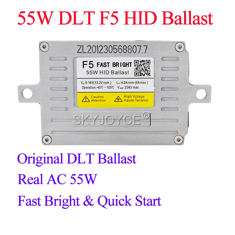 AC 55W Fast Bright HID Ballast DLT F5 Quick Start Reactor Ignition Block For Car Headlight 55W Xenon H7 H11 H1 D2H HID Bulb Kit 
AC 55W Fast Bright HID Ballast DLT F5 Quick Start Reactor Ignition Block For Car Headlight 55W Xenon H7 H11 H1 D2H HID Bulb Kit