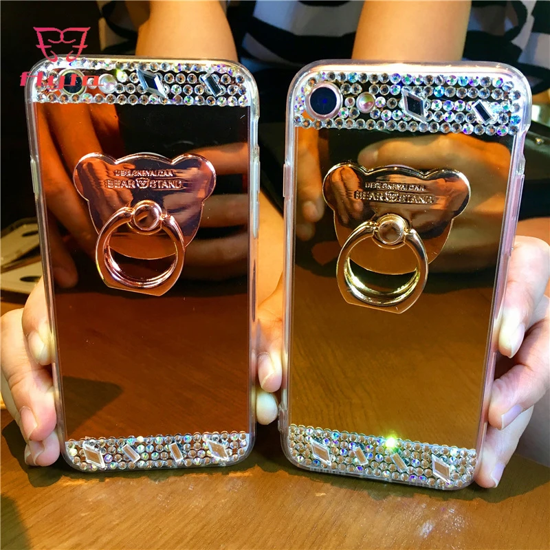 FlyTo чехол для IPhone 7 8 Plus со стразами телефона 6 6S 5 5S X XR XS MAX чехол|Бамперы| |