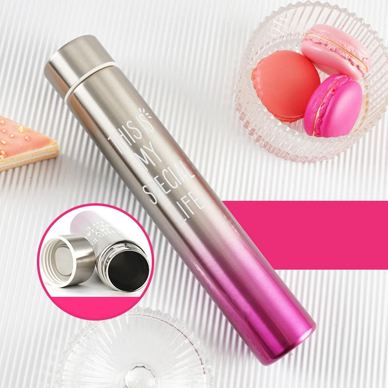 Stainless Steel Water Bottle for Sports Straight Colorful Female Self-defense Small Capacity Outdoor Sport Creative Bottle SP-02
Stainless Steel Water Bottle for Sports Straight Colorful Female Self-defense Small Capacity Outdoor Sport Creative Bottle SP-02