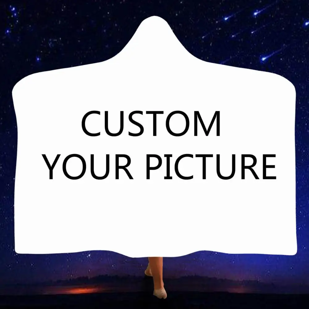 Customize Dropshipping 3D Printed Plush Hooded Blanket for Adults Kid Warm Wearable Fleece Custom Throw Blankets
Customize Dropshipping 3D Printed Plush Hooded Blanket for Adults Kid Warm Wearable Fleece Custom Throw Blankets