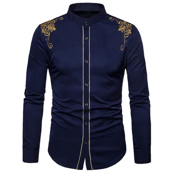 Men shirts Hipster Slim Fit Long Sleeve Button Embroidery Down mens casual shirts cotton Tops Blouses Turn Down Collar c0501
Men shirts Hipster Slim Fit Long Sleeve Button Embroidery Down mens casual shirts cotton Tops Blouses Turn Down Collar c0501