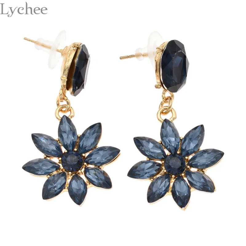 Lychee Trendy Alloy Crystal Flower Petals Drop Earrings Women Rhinestone Colorful Dangle Earrings Female Jewelry Gift
Lychee Trendy Alloy Crystal Flower Petals Drop Earrings Women Rhinestone Colorful Dangle Earrings Female Jewelry Gift