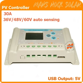 36V/48V/60V 30A Auto sensing solar charge controller with 5V output USB and big LCD screen
36V/48V/60V 30A Auto sensing solar charge controller with 5V output USB and big LCD screen