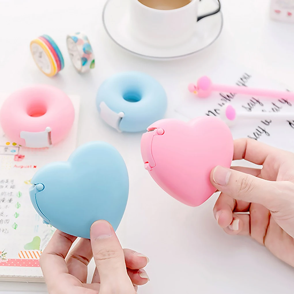 Portable Lovely Doughnut/Heart Shape Tape Dispensers Cartoon Colorful Roll Tape Organizer
Portable Lovely Doughnut/Heart Shape Tape Dispensers Cartoon Colorful Roll Tape Organizer