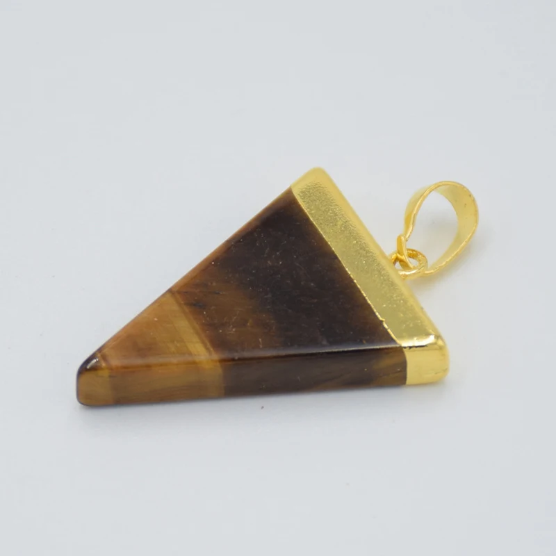 Hot Sellling 1 Pcs Gold Color Natural Tiger eye StoneTriangle Shape Pendant For Women Men Fashion Simple Style Jewelry
Hot Sellling 1 Pcs Gold Color Natural Tiger eye StoneTriangle Shape Pendant For Women Men Fashion Simple Style Jewelry