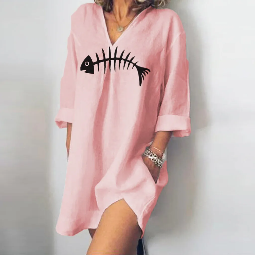 fashion dress Women Loose Casual Fishbone Print V Neck Long Sleeved Summer Dress With Pockets elegant fresh beach dress
fashion dress Women Loose Casual Fishbone Print V Neck Long Sleeved Summer Dress With Pockets elegant fresh beach dress