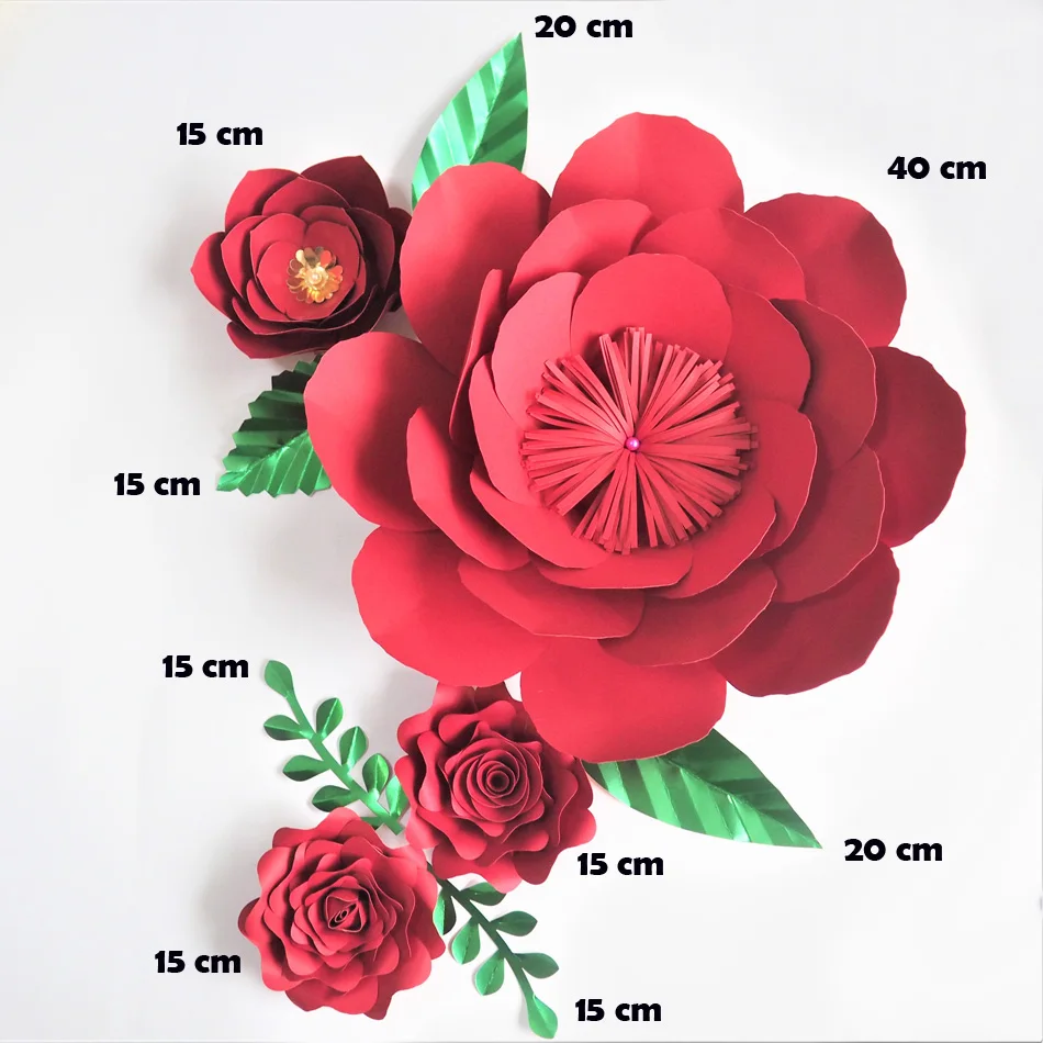 Handmade Xmas Red Rose DIY Paper Flowers Leaves Set For Christmas New Year Backdrops Decorations Nursery Video Tutorials
Handmade Xmas Red Rose DIY Paper Flowers Leaves Set For Christmas New Year Backdrops Decorations Nursery Video Tutorials