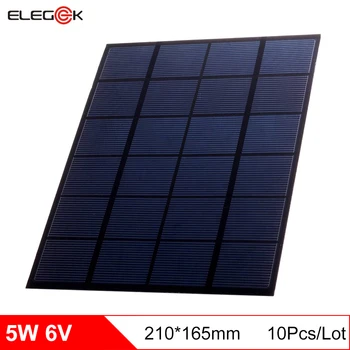 ELEGEEK 10pcs 5W 6V Polycrystalline Silicon Solar Cell Module Mini DIY Solar Panel 6V PET DIY Solar Panel for Test 165*210mm
ELEGEEK 10pcs 5W 6V Polycrystalline Silicon Solar Cell Module Mini DIY Solar Panel 6V PET DIY Solar Panel for Test 165*210mm