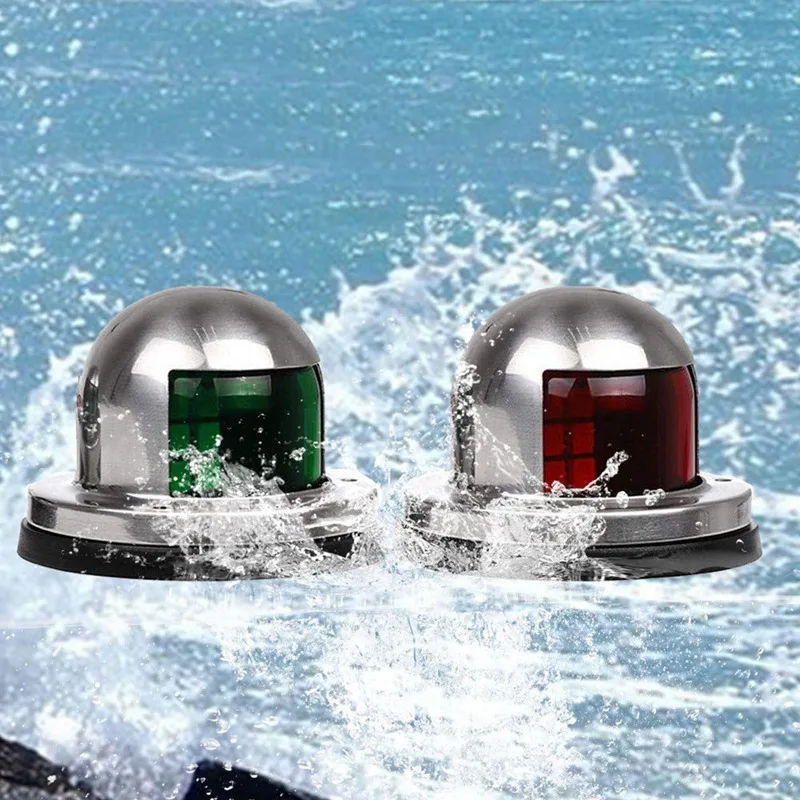 1 Pair Boat Accessories Stainless Steel LED Bow Sailing Signal Navigation Red Green Light For Marine Yacht Indicator Tool
1 Pair Boat Accessories Stainless Steel LED Bow Sailing Signal Navigation Red Green Light For Marine Yacht Indicator Tool